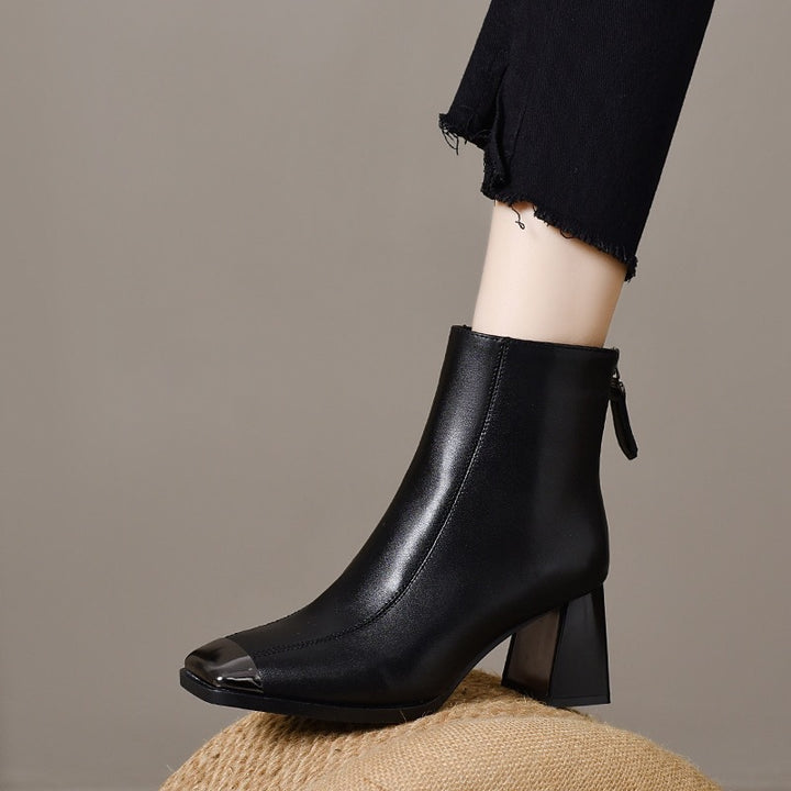 Damen Elegante Ankle Boots mit Hochglanzspitze Drune