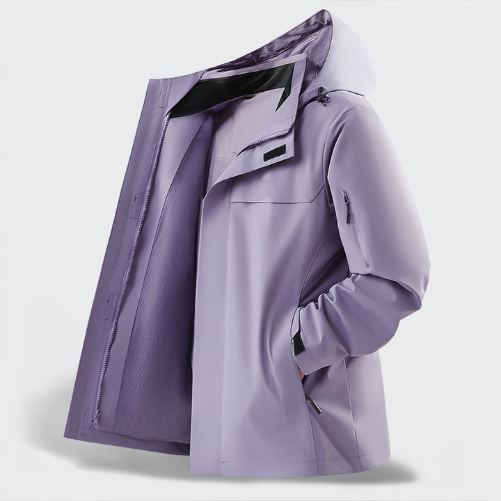Herren Leichte wasserabweisende Kapuzen-Softshell-Übergangsjacke mit Meshfutter & Utility-Taschen Drune