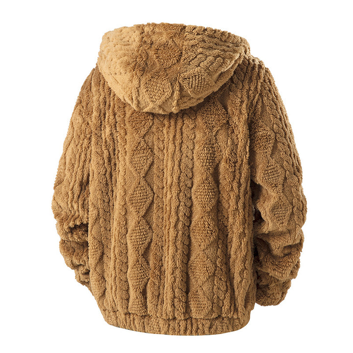 Herren Fleece Jacke mit Kapuze Drune