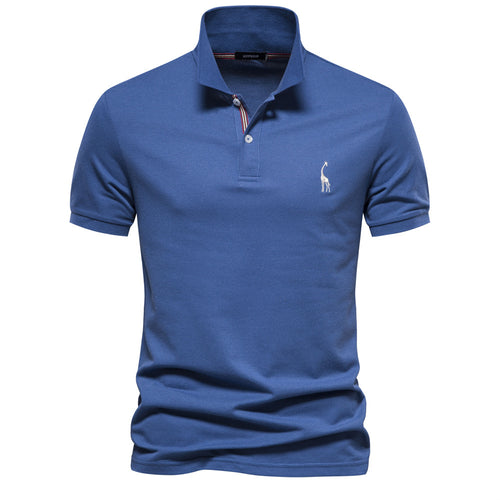 Herren Poloshirt aus atmungsaktiver Piqué-Baumwolle mit elegantem Stehkragen Drune