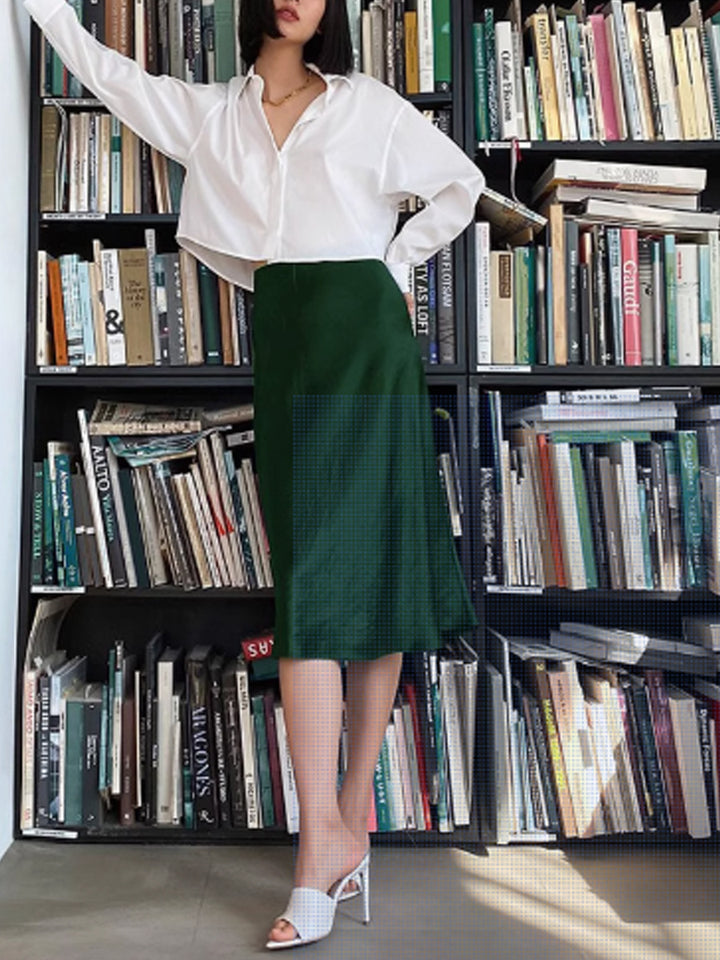 Damen Elegante und fließende Midibluse Drune