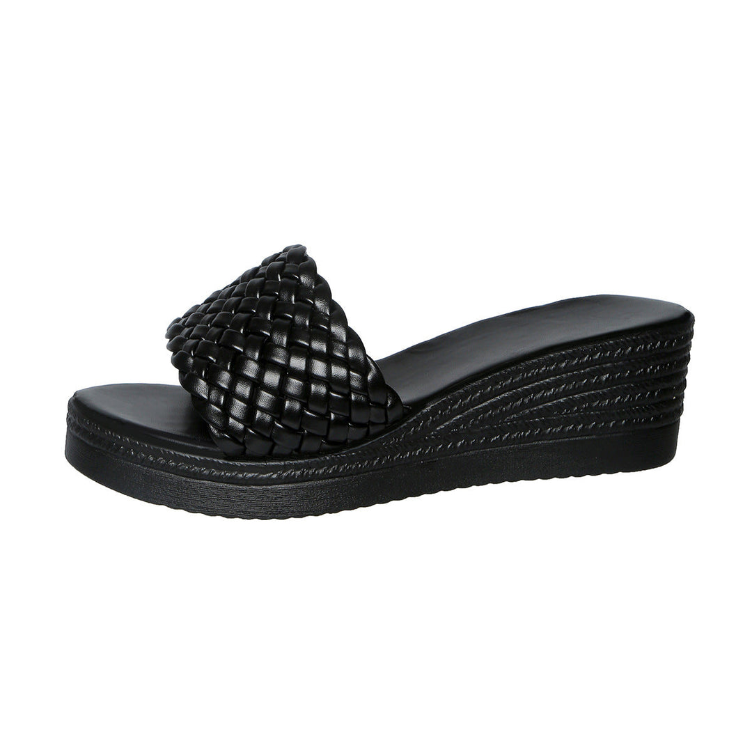 Damen Wedge-Sandalen mit geflochtenem Riemen und ergonomischer Sohle Drune