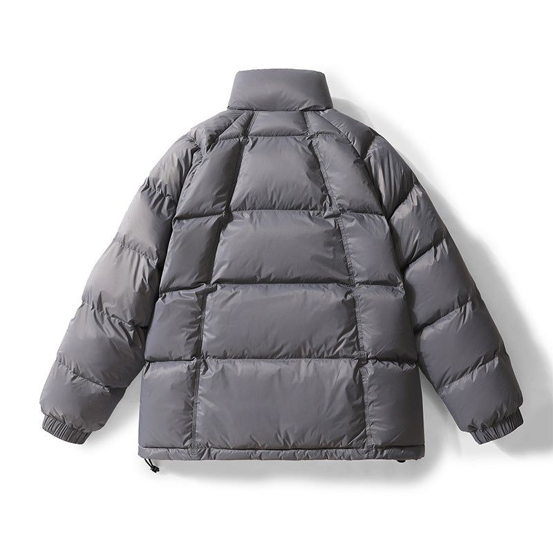 Herren Wattierte Steppjacke mit hohem Stehkragen, Druckknopfblende & großen Pattentaschen Drune