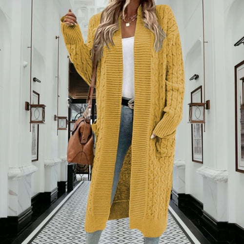Damen Grobstrickcardigan mit offenem Design und praktischen Taschen Drune