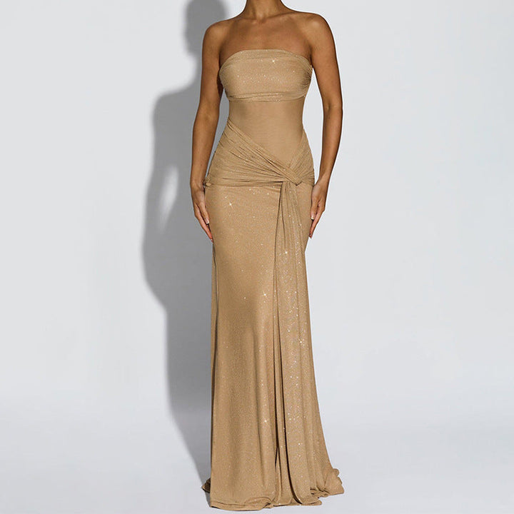 Damen Glamouröses Abendkleid mit Drapierungen Drune