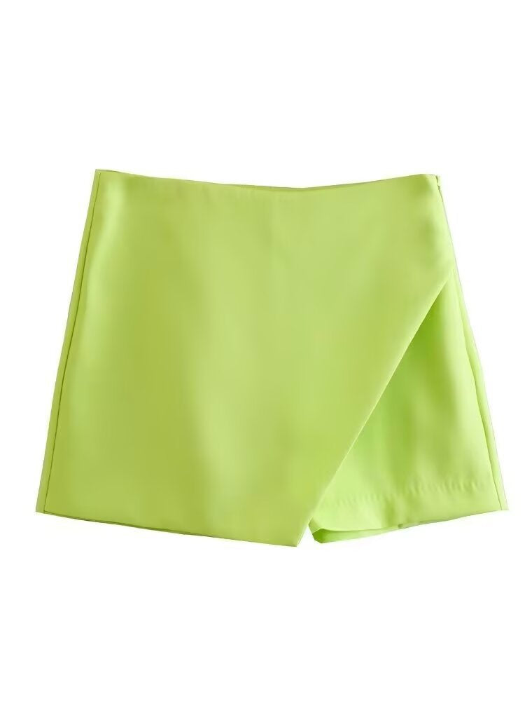 Damen modische Wickel-Shorts aus hochwertigem, elastischem Material Drune