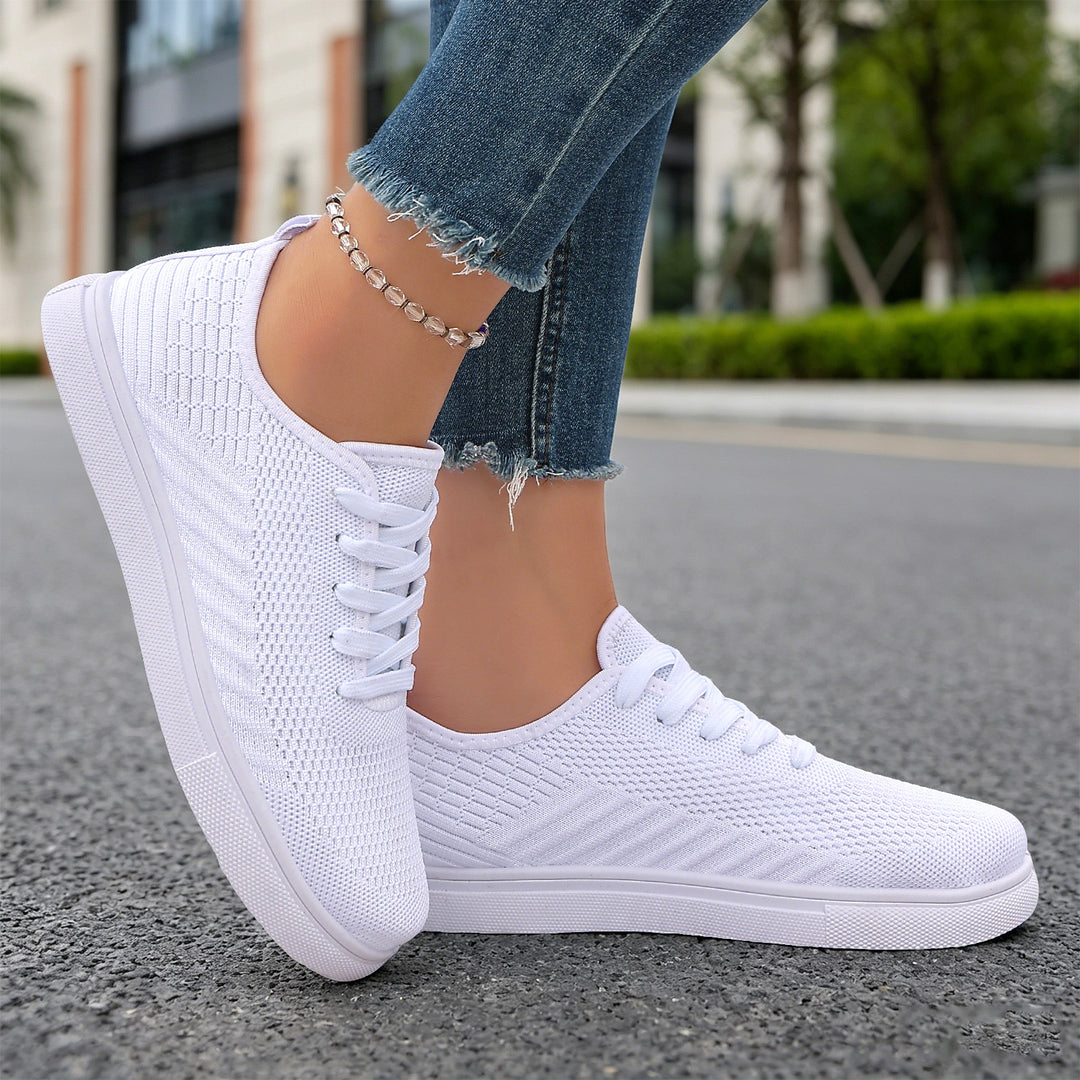 Damen nan leichter Strick-Slip-On Sneaker mit elastischem Sockeneinstieg, atmungsaktivem 3D-Gestrick und dämpfender Leichtsohle Drune
