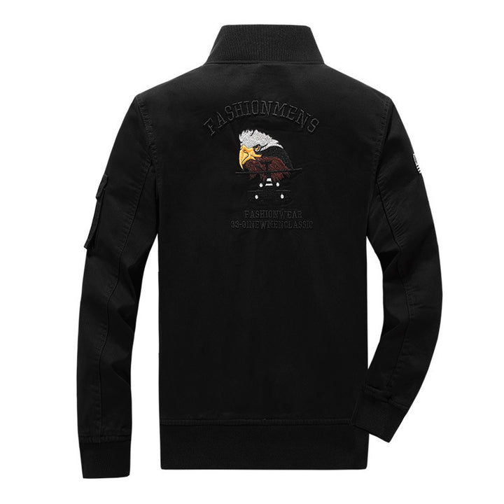 Herren Baumwoll-Canvas-Bomberjacke mit gesteppter Thermofütterung und Schulterklappen Drune