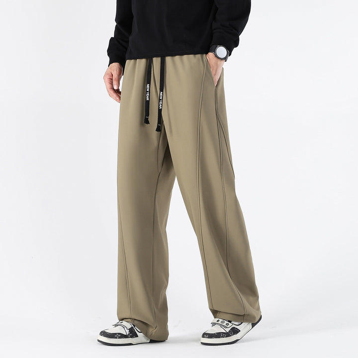 Herren Weite Relaxed-Freizeithose mit Tunnelzug & markanten Teilungsnähten Drune