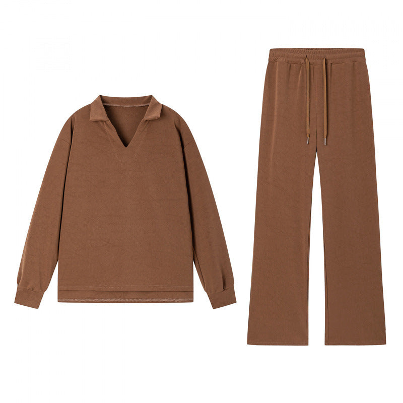 Damen lässiges Sweatshirt und Hose Set Drune
