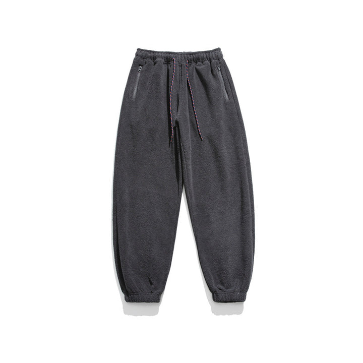 Herren Weit geschnittene Fleece-Jogginghose mit elastischen Bündchen und Eingrifftaschen Drune