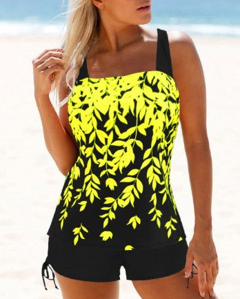 Damen Tankini-Set mit floralem Design und verstellbarem Oberteil Drune