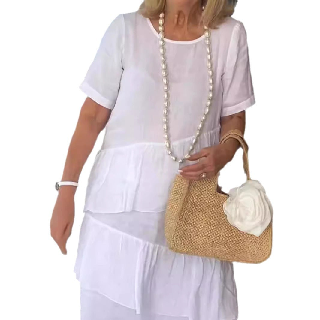 Damen sommerliches Freizeitkleid mit schwingendem Saum Drune