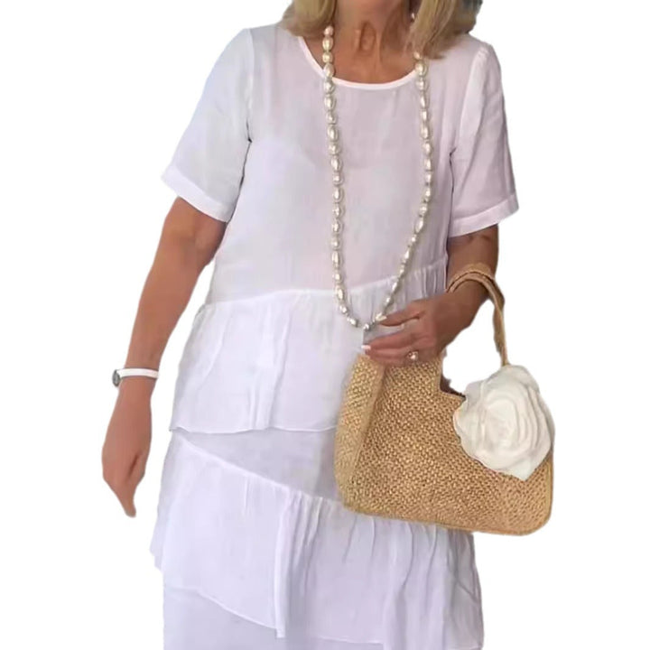 Damen sommerliches Freizeitkleid mit schwingendem Saum Drune