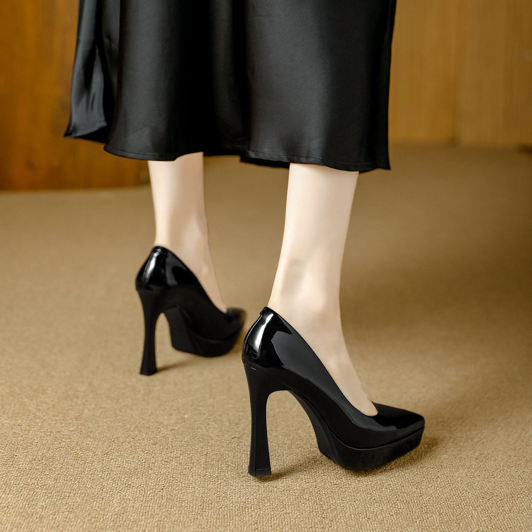 Damen Glamouröse High Heels mit Plateau und spitz zulaufendem Design Drune