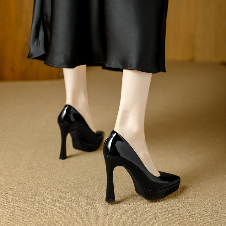 Damen Glamouröse High Heels mit Plateau und spitz zulaufendem Design Drune