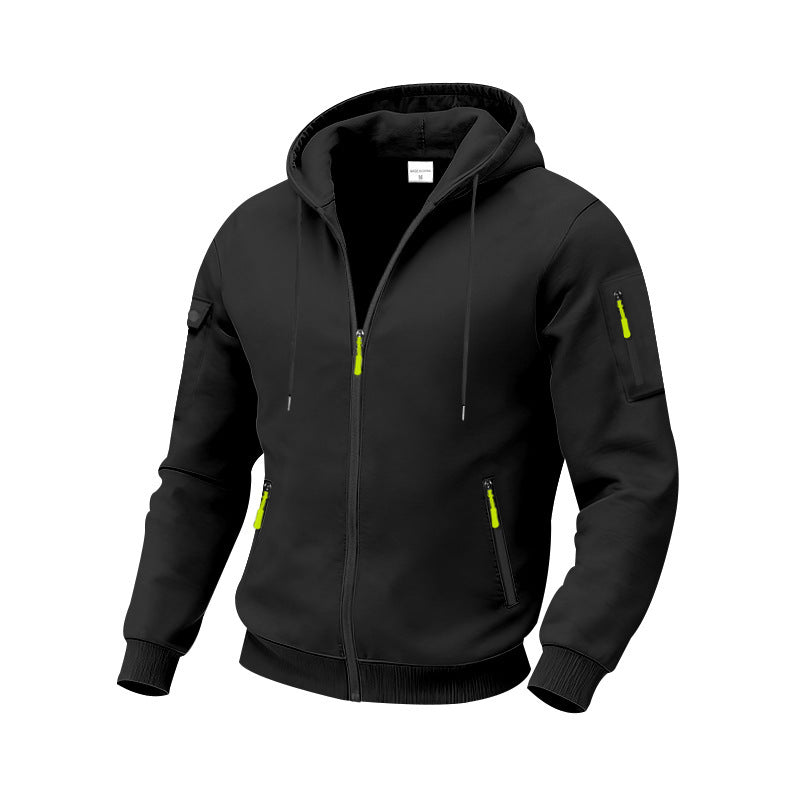 Herren funktionale Kapuzenjacke mit technischen Taschen Drune
