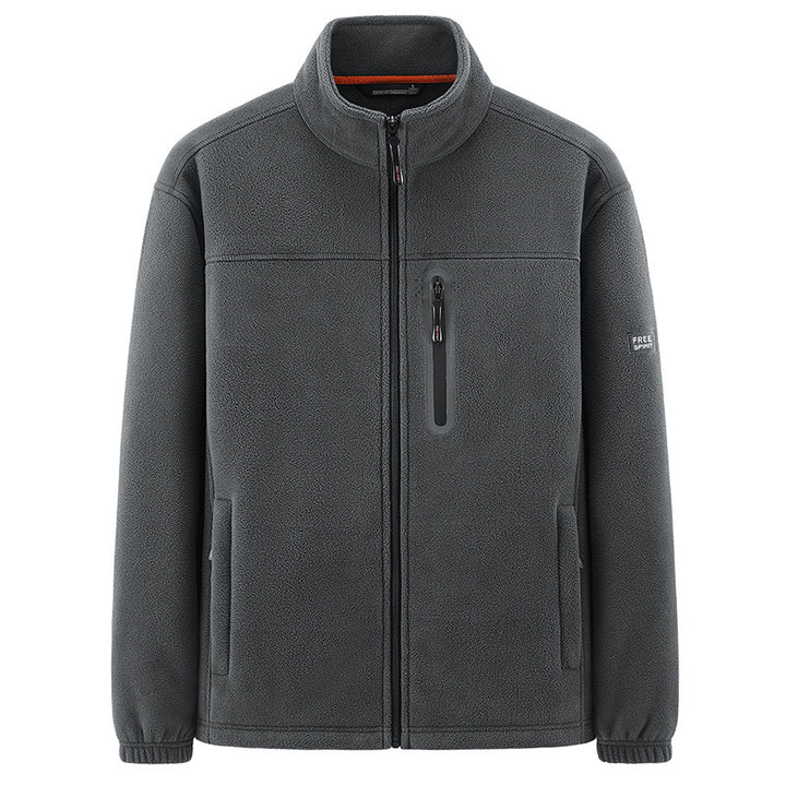 Herren Isolierende Mikrofleece-Funktionsjacke mit wasserdichter Brusttasche und Stehkragen Drune