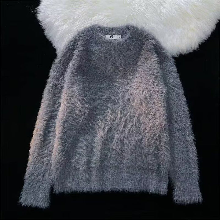 Damen Weicher Grobstrickpullover mit Rundhalsausschnitt Drune