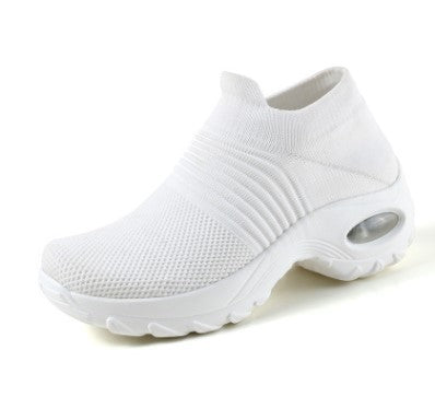 Damen Slip-On Strick-Sneaker mit sockenähnlichem Schaft und Luftkissen-Plateausohle Drune