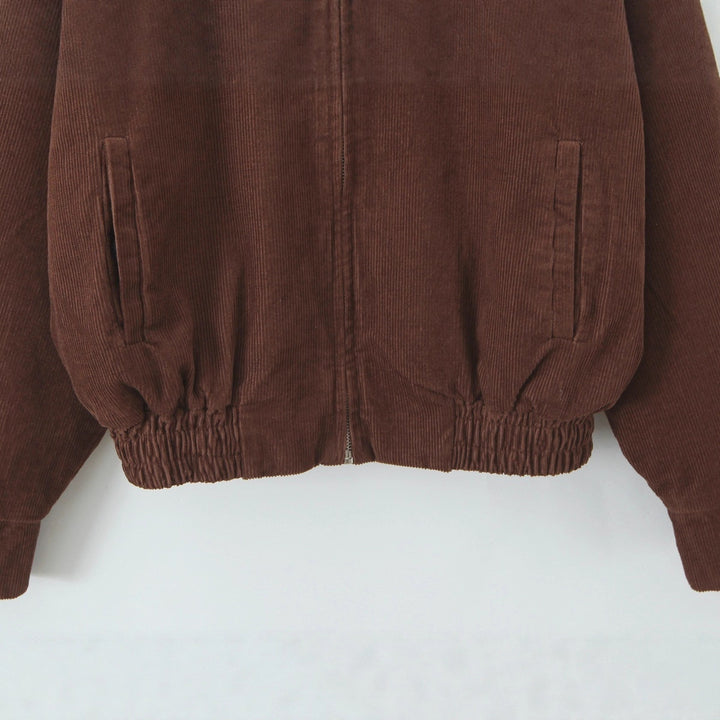 Damen Cordjacke aus Breitcord mit Reißverschluss, Hemdkragen und elastischem Saum Drune