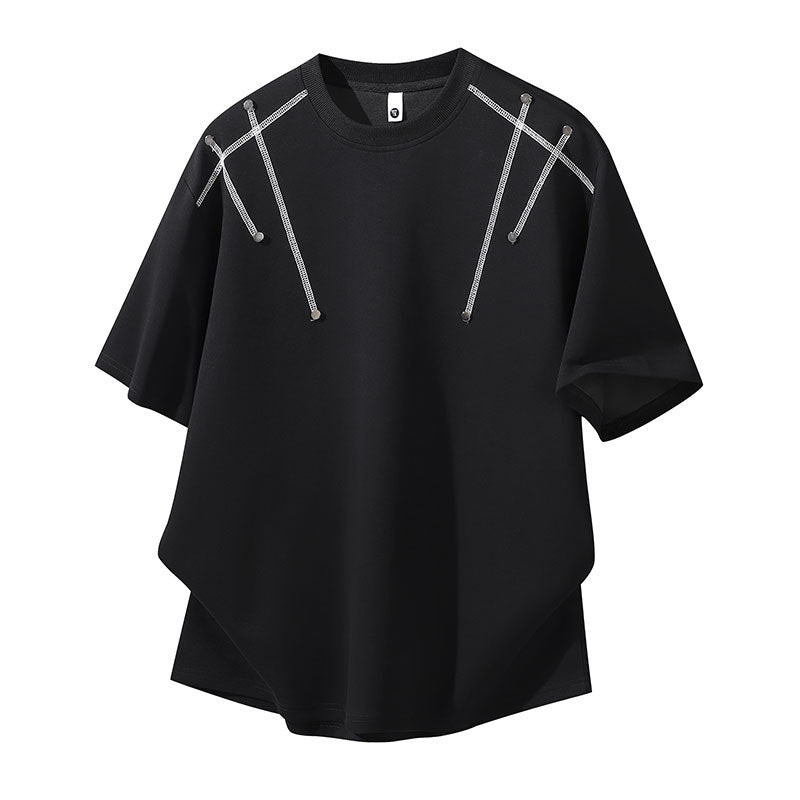 Damen Oversized T-Shirt mit einzigartigen Schulterdetails Drune