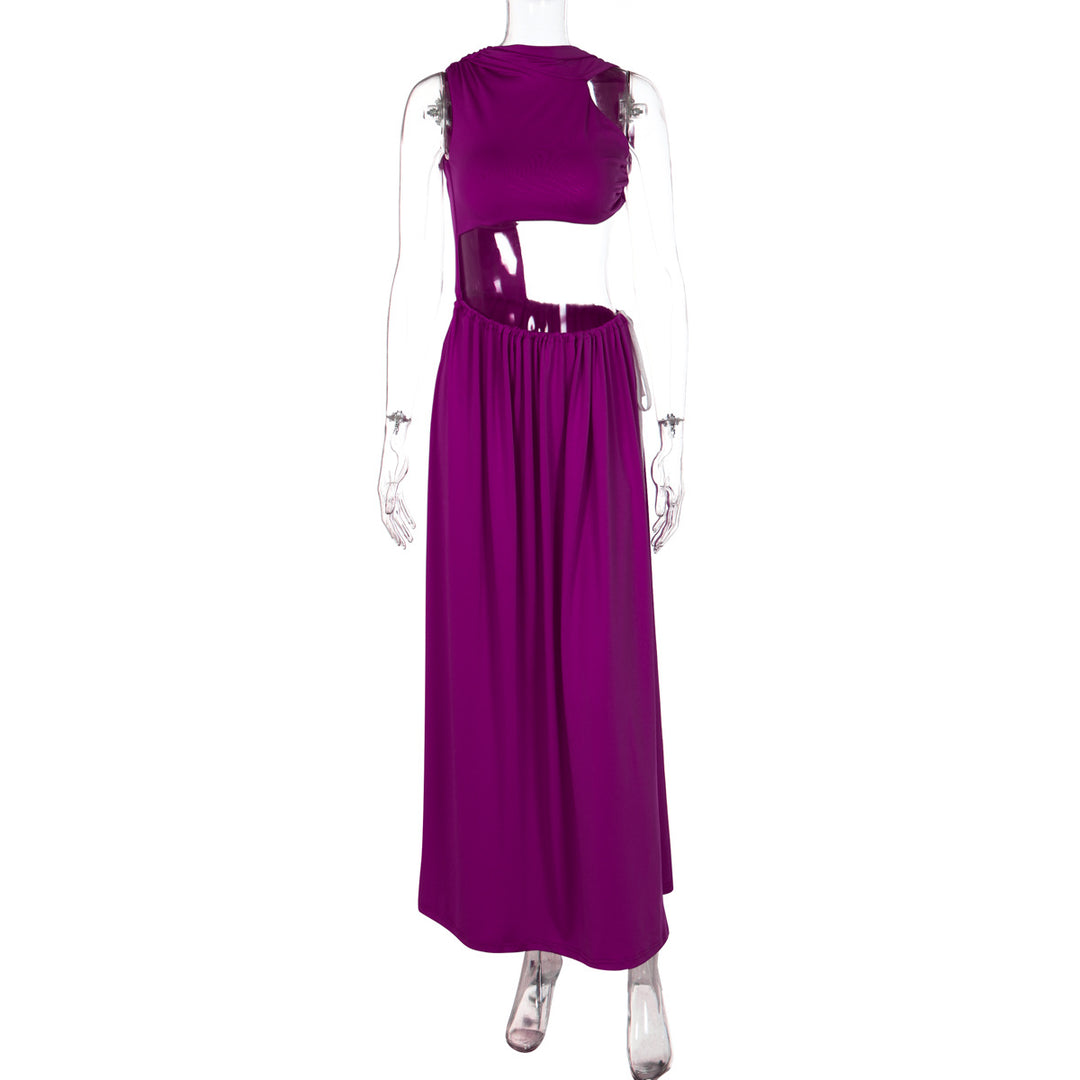Damen Elegantes Maxikleid mit raffiniertem Cut-Out-Design und fließendem Schnitt Drune