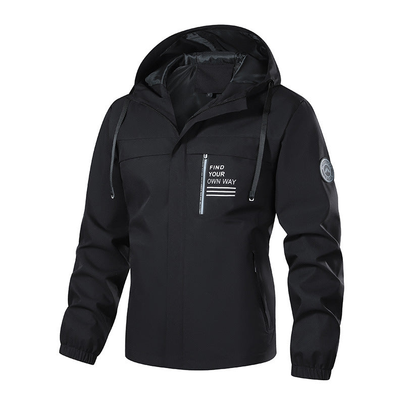 Herren Wetterfeste Kapuzenjacke mit wärmendem Teddyfleece-Inlay und verdecktem Frontreißverschluss Drune