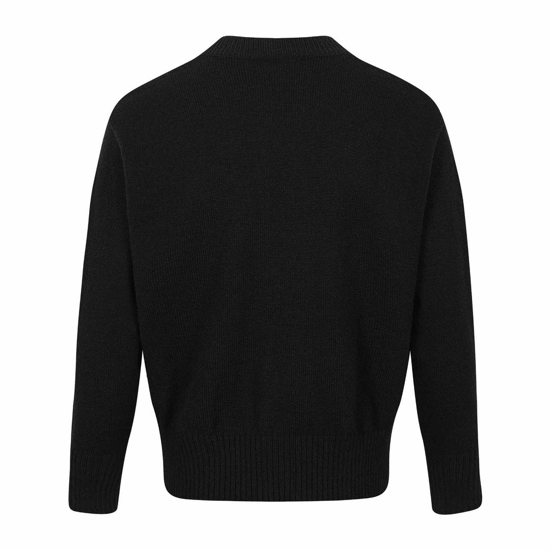 Herren Doppelt geknöpfte Strickcardigan mit Zopfmuster und Stehkragen Drune
