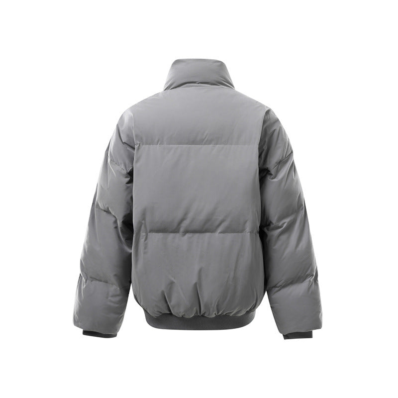 Unisex Kurz geschnittener Boxy-Pufferblouson mit hohem Stehkragen und innenliegendem Reißverschluss Drune