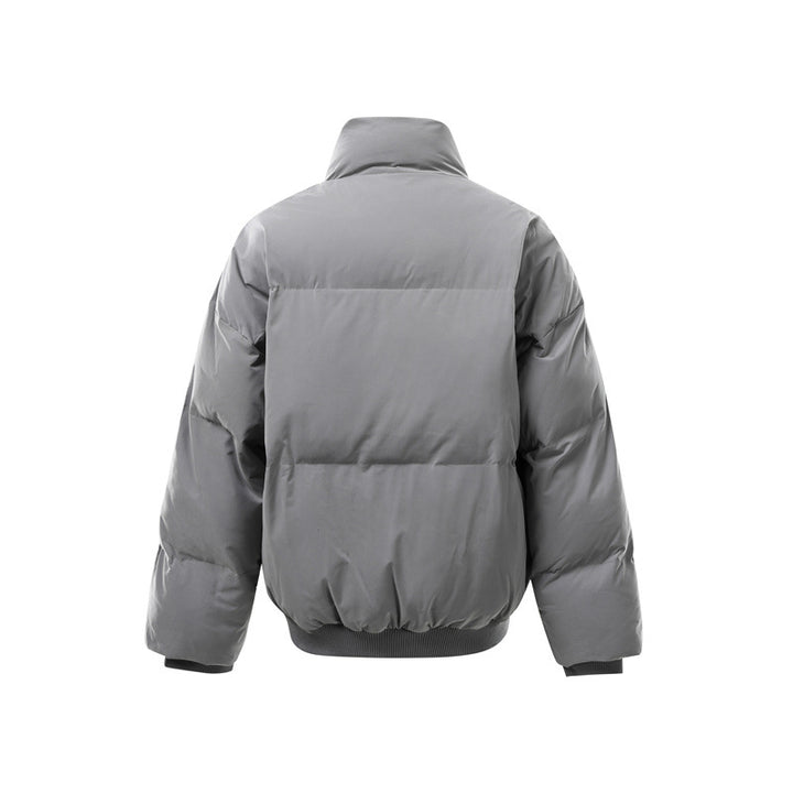 Unisex Kurz geschnittener Boxy-Pufferblouson mit hohem Stehkragen und innenliegendem Reißverschluss Drune