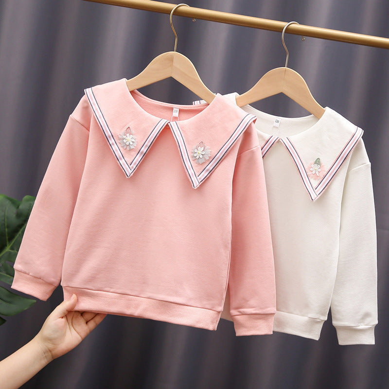 Damen Sweatshirt mit auffälligem Kragen Drune