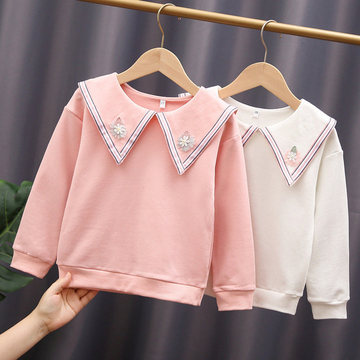 Damen Sweatshirt mit auffälligem Kragen Drune