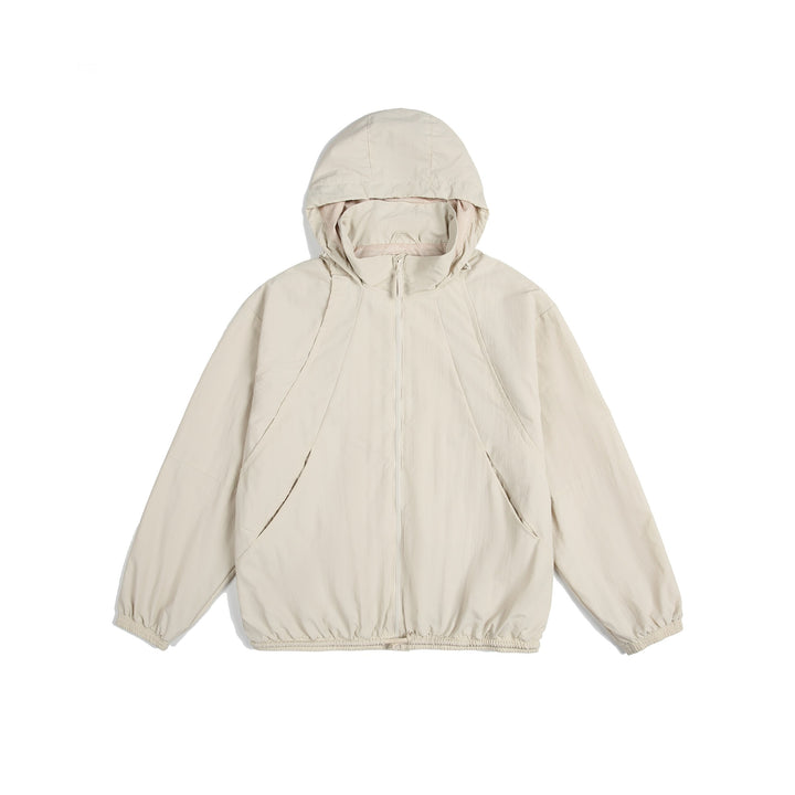 Unisex Leichte Kapuzenjacke im Oversize-Parka-Stil mit Tunnelzugbund Drune