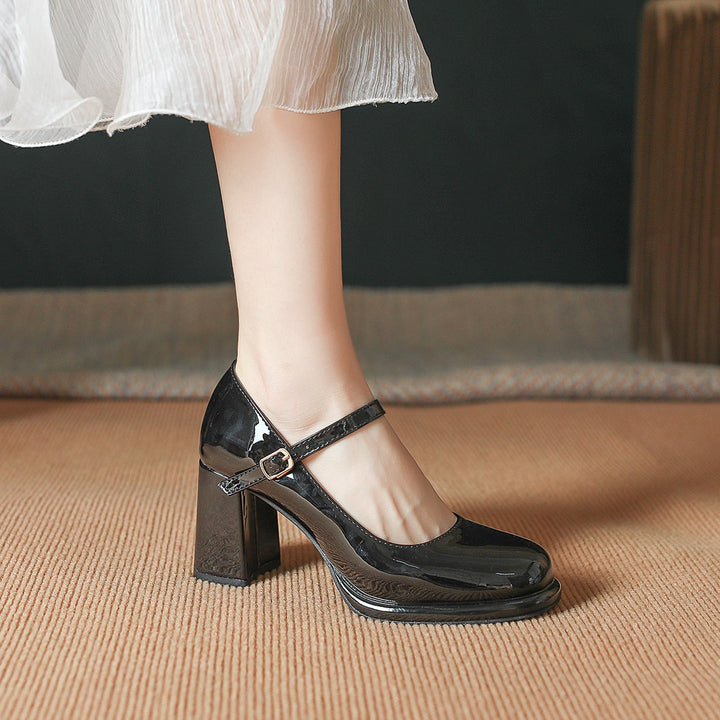 Damen Slingback-Pumps mit elegantem Fesselriemen und komfortablem Blockabsatz Drune