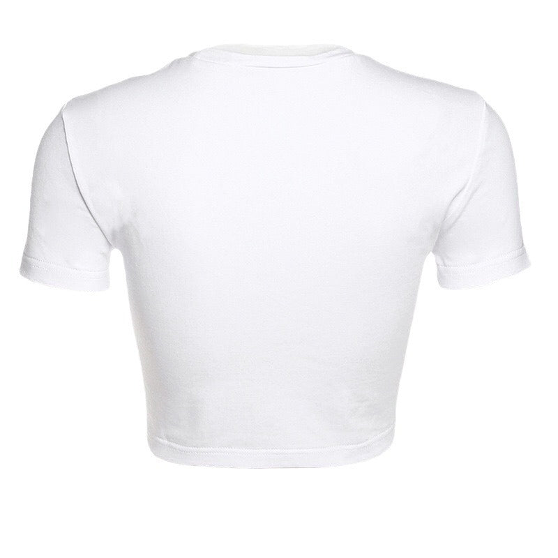 Damen Crop-T-Shirt mit modernem Schnitt und figurbetontem Design Drune