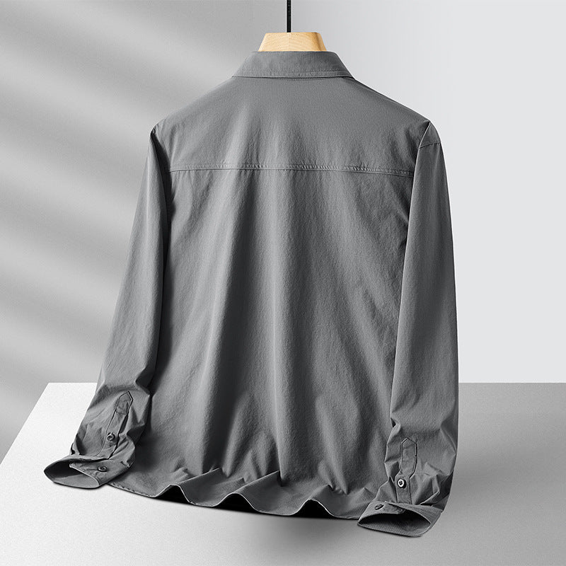 Herren Outdoor-Hemd mit Brustklappen, Ripstop-Gewebe und Regular-Fit Drune
