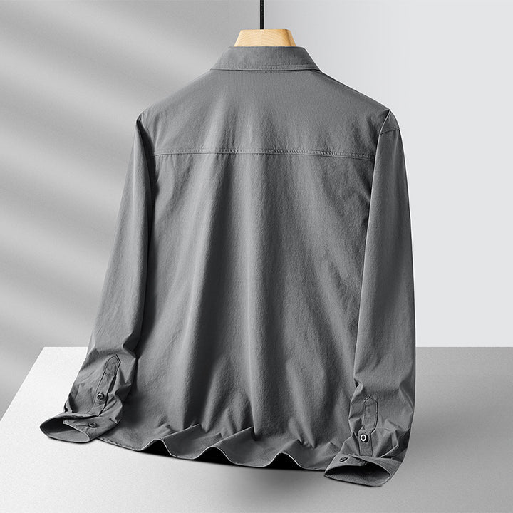 Herren Outdoor-Hemd mit Brustklappen, Ripstop-Gewebe und Regular-Fit Drune