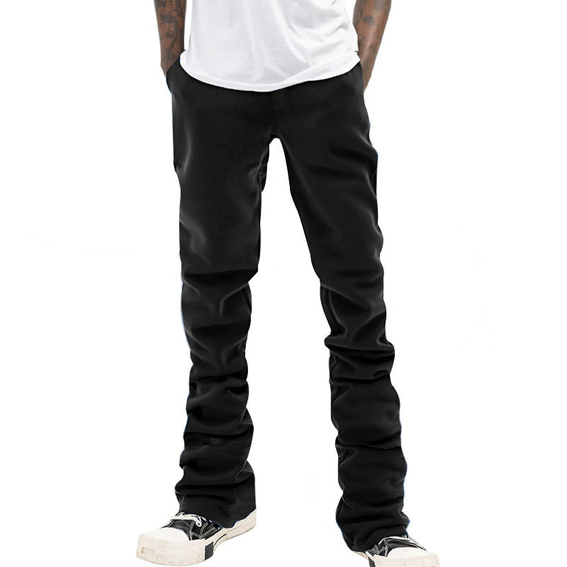 Herren Locker geschnittene Fleece-Jogginghose mit Tunnelzug, Seitentaschen & geradem Bein Drune