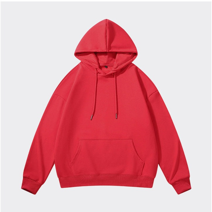 Unisex Oversize-Kapuzenpullover mit schwerem French-Terry, geripptem Saum & Kängurutasche Drune