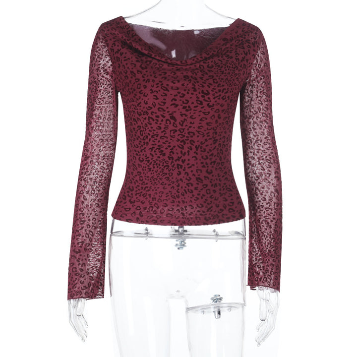 Damen Langarmshirt mit Leopardenmuster Drune