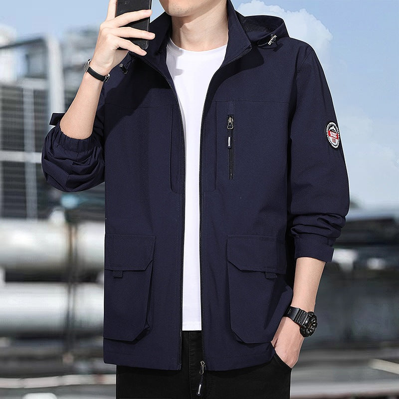 Herren multifunktionale Jacke mit Kapuze Drune