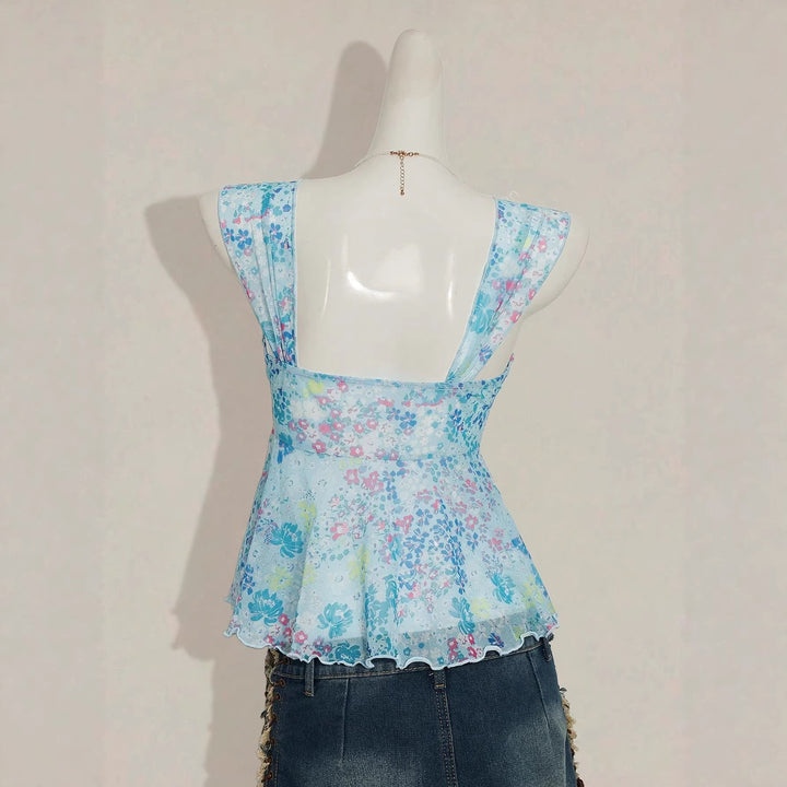Damen charmante Bluse mit auffälligem V-Ausschnitt und verspieltem Design Drune