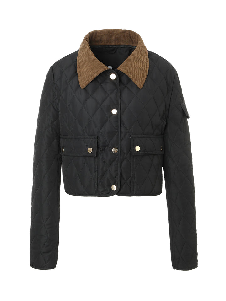 Damen Modische Kurzjacke mit Steppdesign Drune