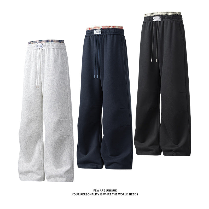 Herren weite Freizeithose aus atmungsaktivem Baumwollmix mit elastischem Bund und seitlichen Taschen Drune