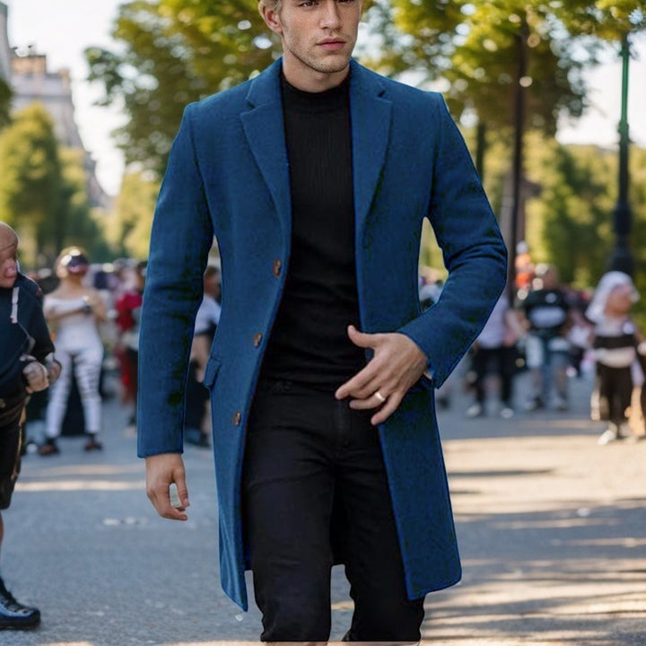Herren eleganter einfacher Mantel Drune