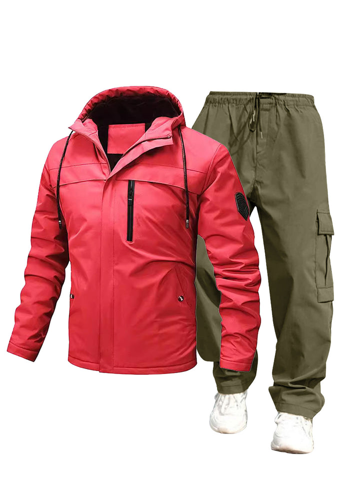 Herren Wetterfeste Outdoor-Jacke und Cargo-Hose Drune