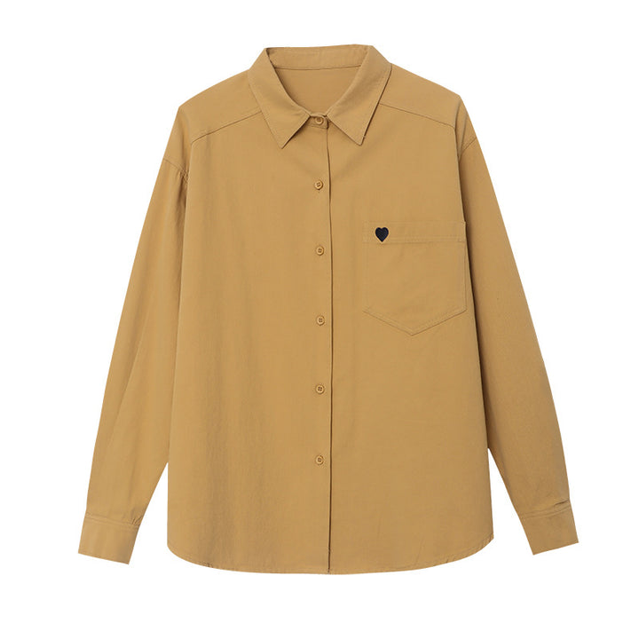 Damen lässige Bluse mit Herz-Detail Drune