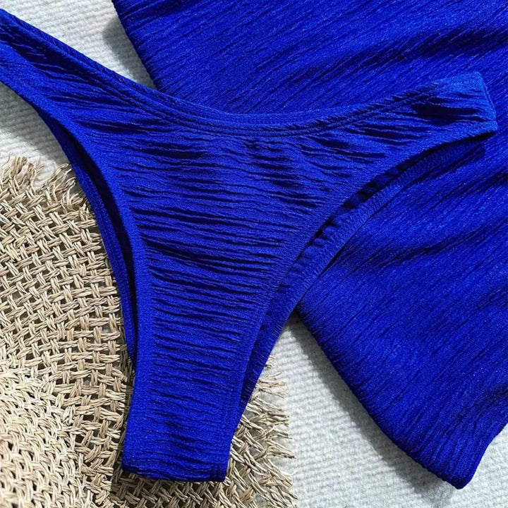 Damen Bandeau-Bikini mit ornamentalem Stern-Detail und modischem Wickelrok Drune