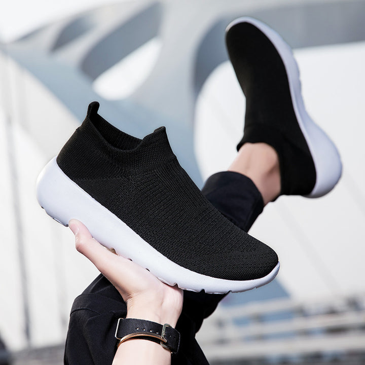 Unisex nan nahtloser Sockensneaker mit atmungsaktiver dreidimensionaler Strickkonstruktion und stoßdämpfender Flexsohle Drune